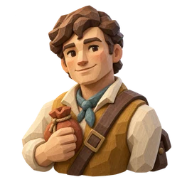 Illustrated portrait of the Merchant.